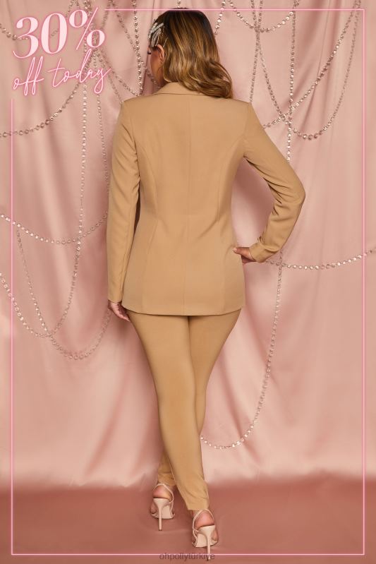 her zamanki gibi iş yüksek belli özel pantolon Oh Polly kadınlar 8046V844 dipler bronzluk - Görsel 12