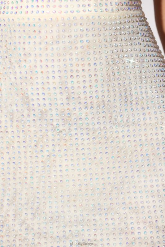ines işlemeli korse mini elbise Oh Polly kadınlar 8046V26 elbiseler fildişi - Görsel 5