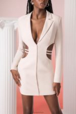 kardia blazer mini elbise Oh Polly kadınlar 8046V443 elbiseler taş - Görsel 4