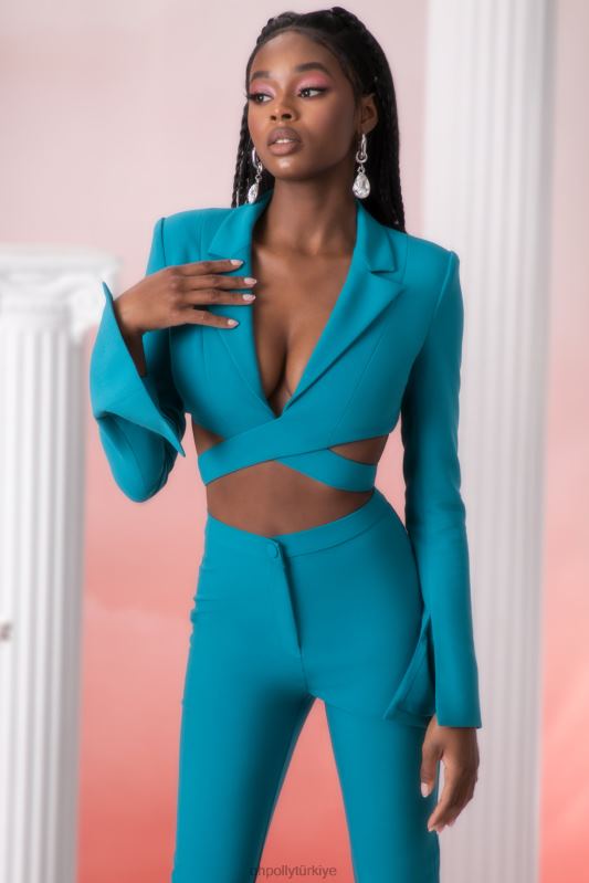 meraki_kisa_blazer_oh_polly_kadinlar_8046v682_toplamak_turkuaz.jpg meraki kısa blazer Oh Polly kadınlar 8046V682 Toplamak turkuaz - Görsel 1