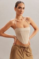 centaine kare boyun korse üst Oh Polly kadınlar 8046V609 Toplamak taş - Görsel 9