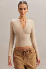 ilina uzun kollu mahsul üst Oh Polly kadınlar 8046V608 Toplamak taş - Görsel 5