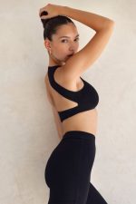 itzal racer önü açık arkası kısa üst Oh Polly kadınlar 8046V649 Toplamak siyah - Görsel 3