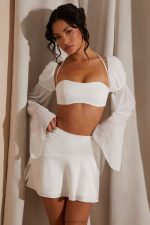 kateri uzun kabarık kollu bralet Oh Polly kadınlar 8046V583 Toplamak beyaz
