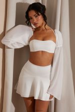 kateri uzun kabarık kollu bralet Oh Polly kadınlar 8046V583 Toplamak beyaz - Görsel 6