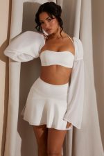 kateri uzun kabarık kollu bralet Oh Polly kadınlar 8046V583 Toplamak beyaz - Görsel 9