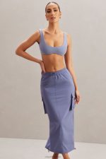 kirra kargo maxi etek Oh Polly kadınlar 8046V774 etekler Donanma - Görsel 6
