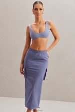 kirra kargo maxi etek Oh Polly kadınlar 8046V774 etekler Donanma - Görsel 7