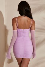 omuzları açık mini elbiseyi onurlandır Oh Polly kadınlar 8046V309 elbiseler pembe - Görsel 2