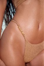 rayen asimetrik tanga bikini altı Oh Polly kadınlar 8046V881 mayo altın - Görsel 6