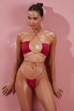 rüyalarında dantelli bikini altı Oh Polly kadınlar 8046V915 mayo dut - Görsel 7