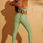 zuni arkası bağcıklı pantolon Oh Polly kadınlar 8046V817 dipler yeşil